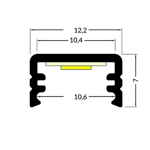 Profilé LED 12x7 mm