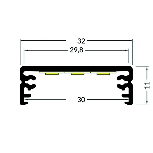 Profilé LED 32x11 mm